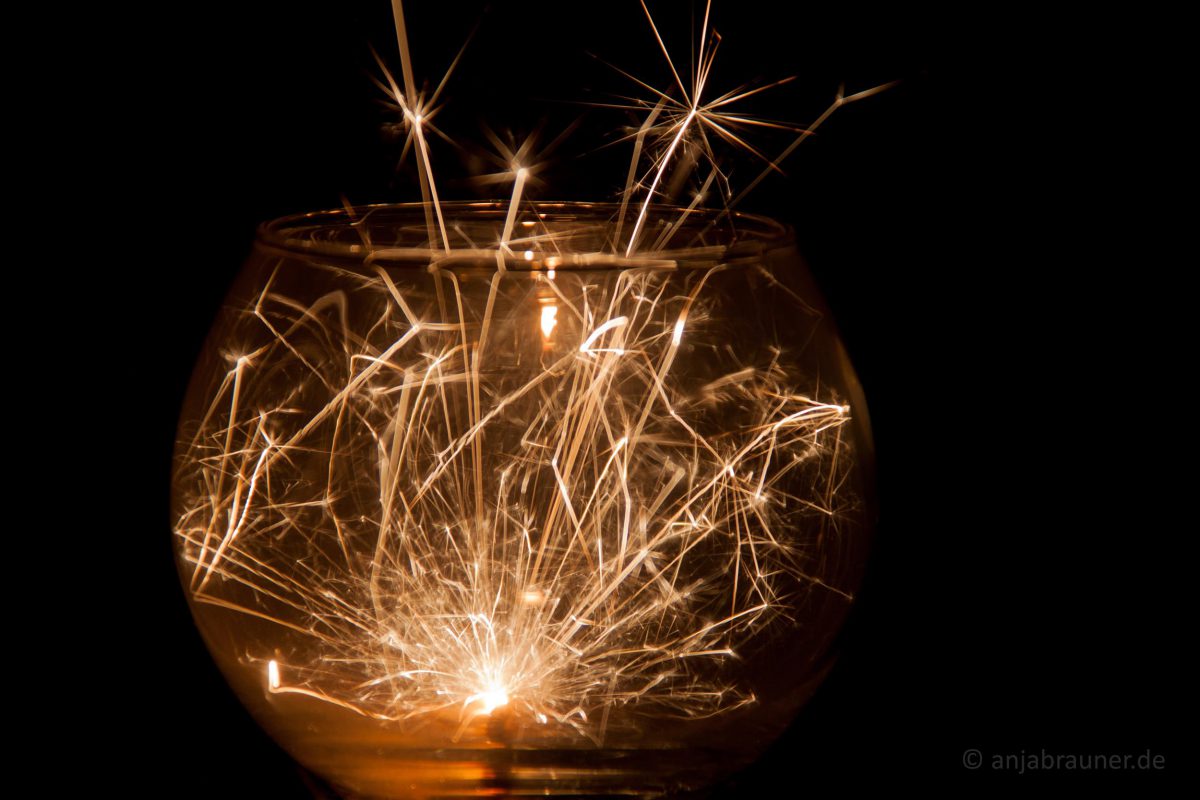 Feuerwerk im Glas