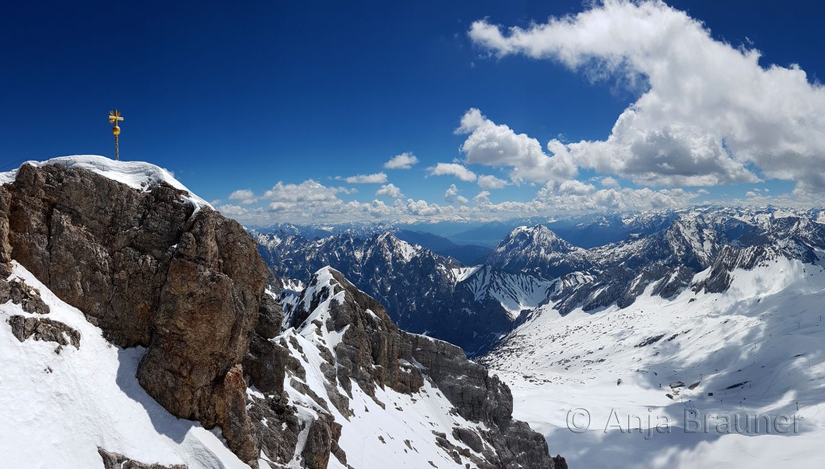 Atemberaubender Ausblick von der Zugspitze