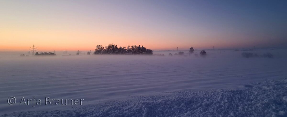 Abendstimmung im Winter