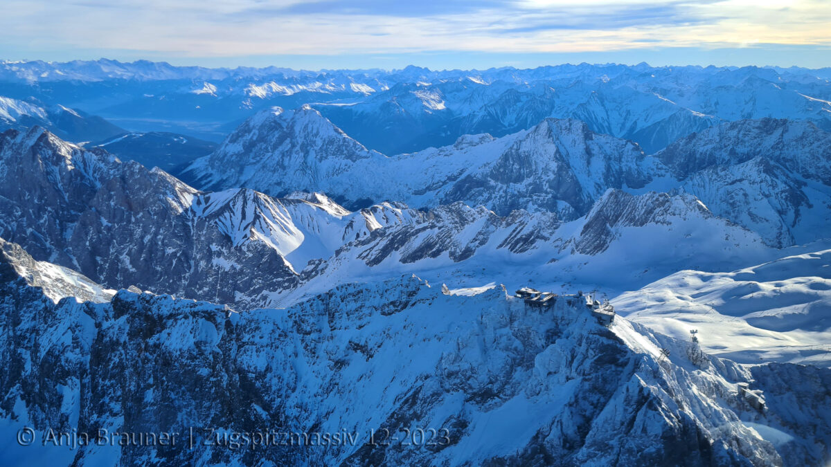 Zugspitzmassiv aus der Vogelperspektive