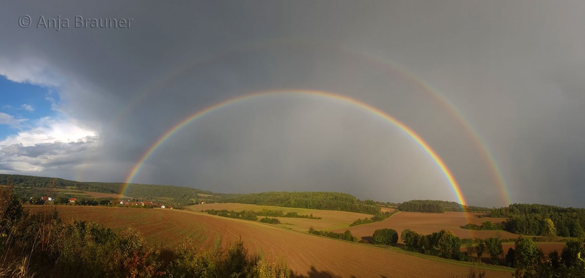 Doppelregenbogen bei Münnerstadt